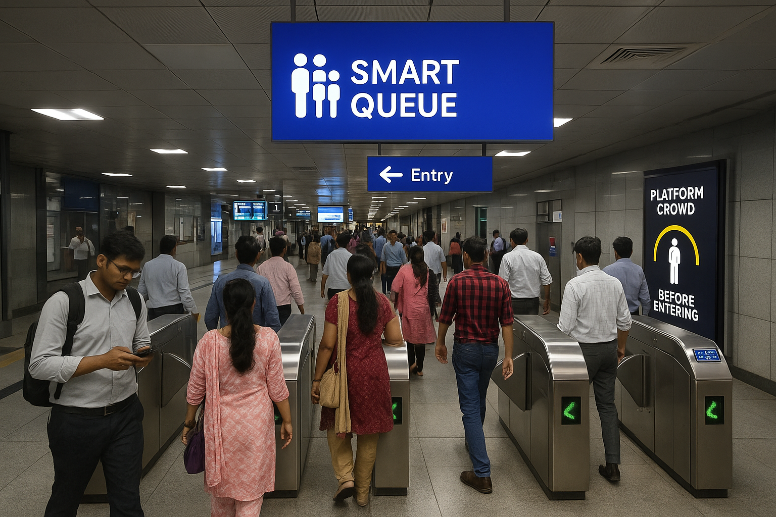 Delhi Metro Launches Pilot “Smart Queue” System to Manage Passenger ...